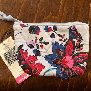 Vera Bradley Quilted Floral Coin Purse - Red, Blue, Black